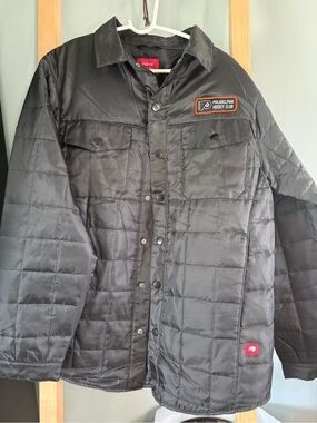Men's Black Quilted Lightweight Shirt Jacket - Philadelphia Hockey Club Patch